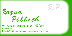 rozsa pillich business card